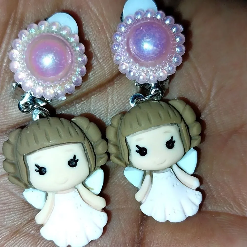 Hand Crafted Beautiful fashion clip-on kids earrings